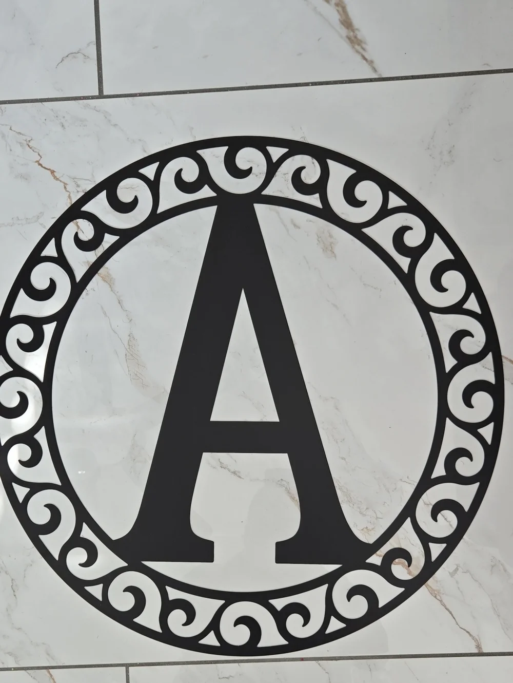 Black Monogram Letter 
